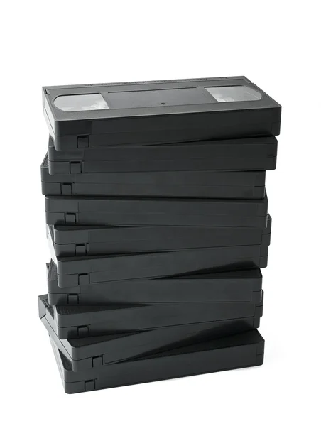 Videocassettes isolated on white background — Stock Photo, Image