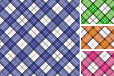 Set of scottish styled pattern clipart