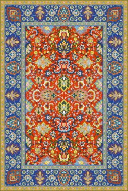 Persian detailed vector carpet clipart