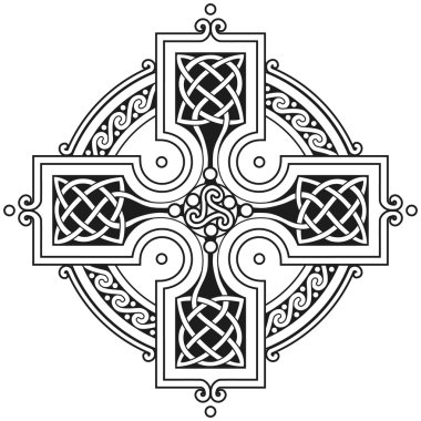 Vector celtic cross traditional ornament clipart