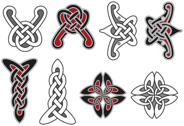 Set of celtic design elements clipart