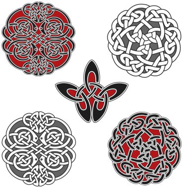 Set of celtic design elements clipart