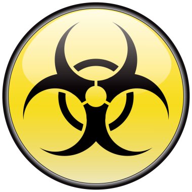 Biohazard vector round hazardous sign clipart