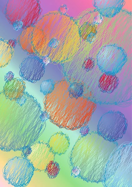 Pastel color bubbles vector background — Stock Vector