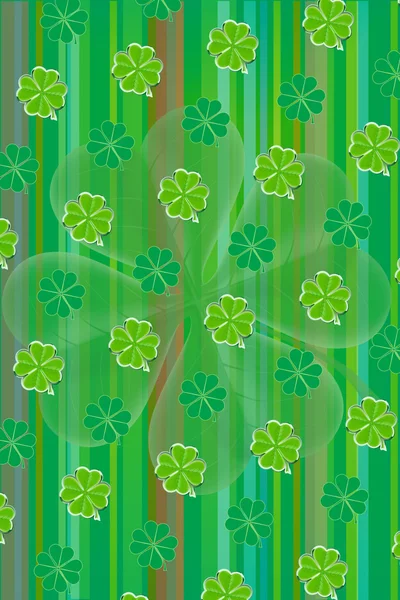 Green clover leaf vector background — Stock Vector