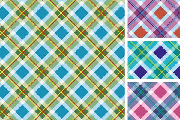 stock vector Set of scottish styled pattern