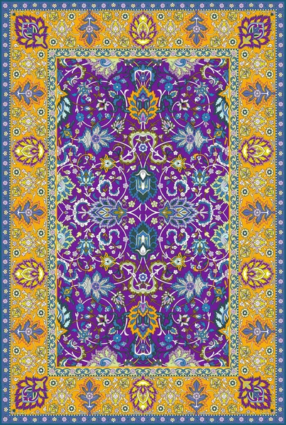 Perzisch-gedetailleerde vector tapijt — Stockvector