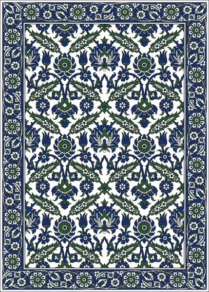 Persian detailed vector carpet — Stock Vector