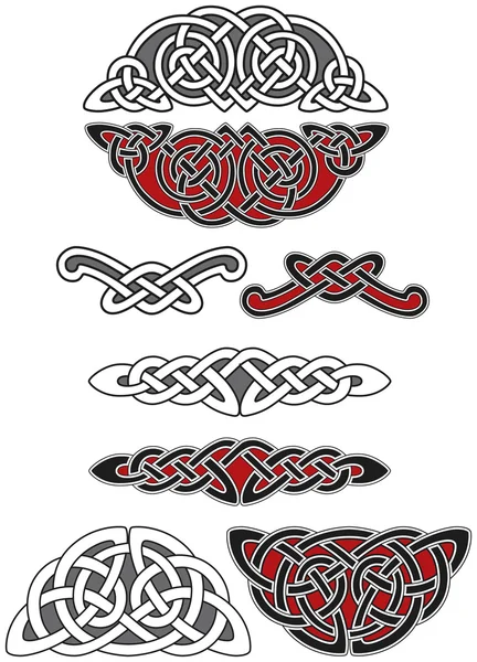 Set di elementi celtici di design — Vettoriale Stock