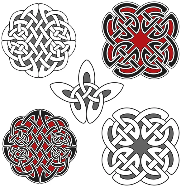 Conjunto de elementos de diseño celta — Archivo Imágenes Vectoriales