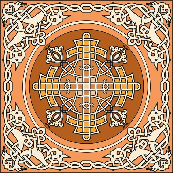 Ancien vieux motif vectoriel russe — Image vectorielle