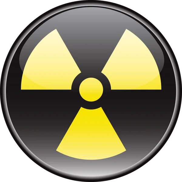 Radiation vector round hazardous sign — Stock Vector