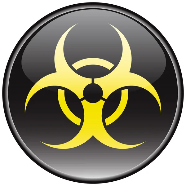 Biohazard vector ronde gevaarlijke teken — Stockvector