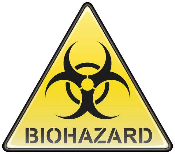 Biohazard vector triangle sign — Stock Vector