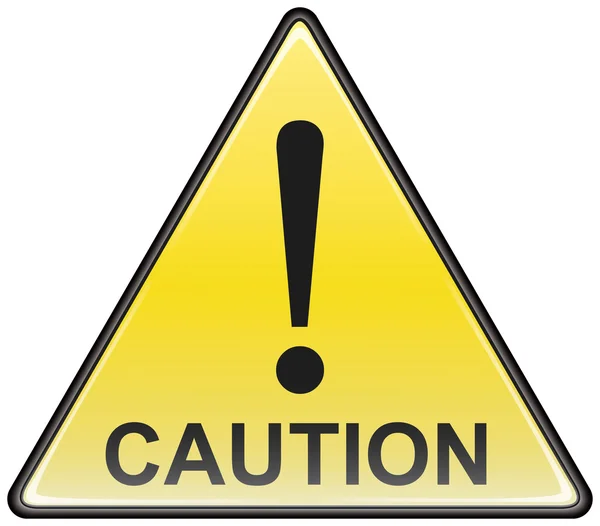 Triangular caution vector hazardous sign — Stock Vector