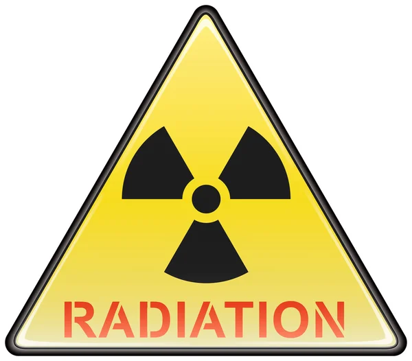 Radiation vector triangle hazardous sign — Stock Vector