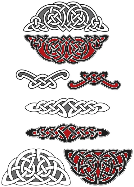 Set of celtic design elements Stock Illustration
