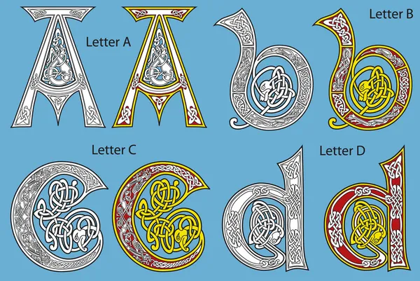 Αρχαίο κελτικό αλφάβητο (26 γράμματα) — Διανυσματικό Αρχείο