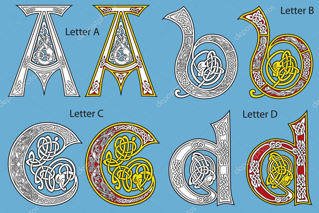 Alphabet celtique ancien (26 lettres ) Stock Vector by ©chaosmaker 3867126