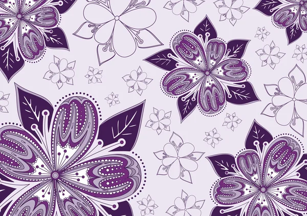 Krásné pozadí s fialové květy — Stockový vektor