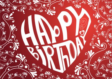 Happy birthday card clipart