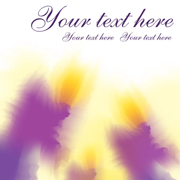 Fond aquarelle violet-jaune — Image vectorielle