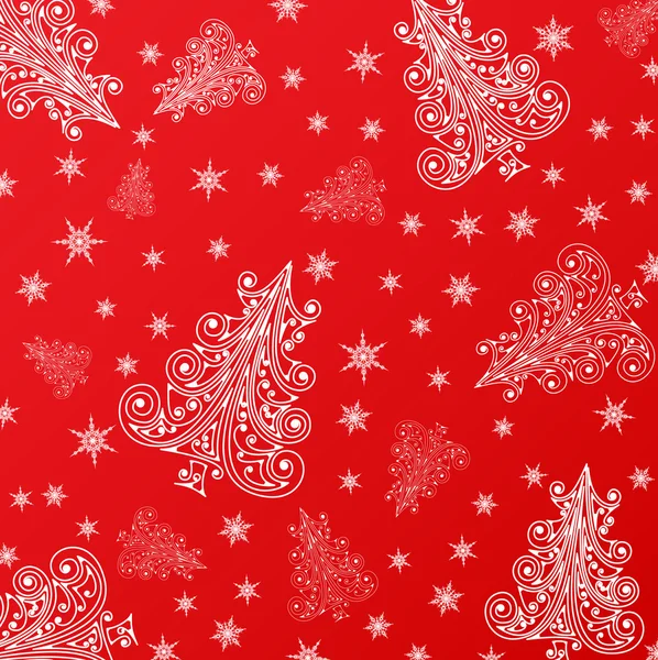 圣诞节树红色背景 — 图库矢量图片