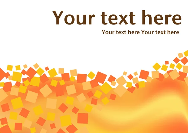 Orange rutorna bakgrund med text — Stock vektor