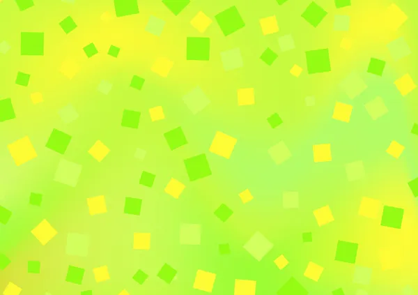 Fondo cuadrados verde y amarillo — Vector de stock