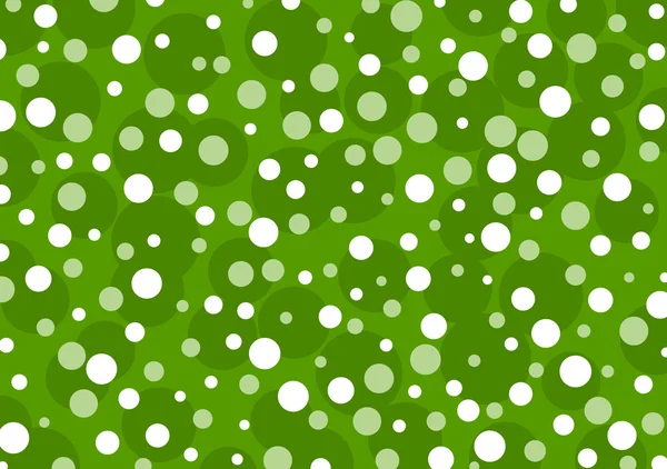 Fond vert avec divers cercles — Image vectorielle