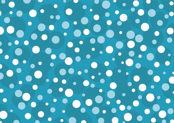 Синій сніговий фон з білими колами — стоковий вектор
