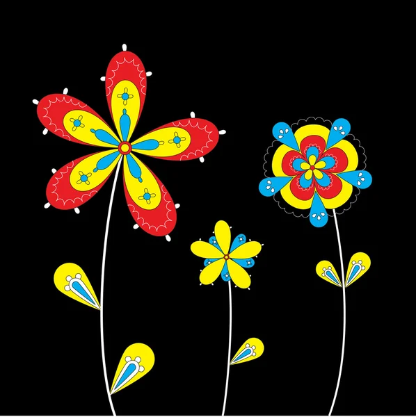 三朵花 — 图库矢量图片