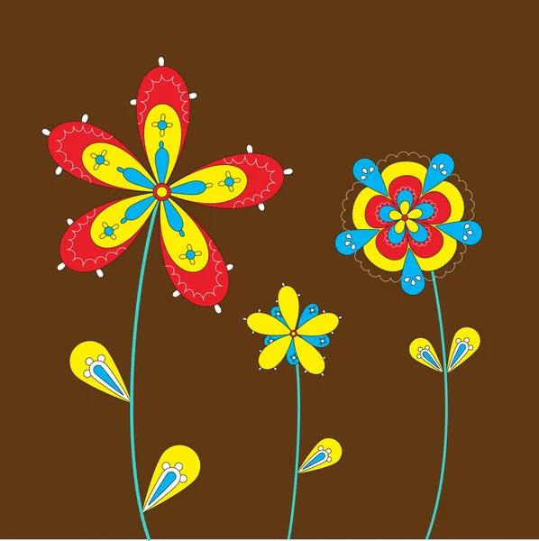Три квітки — стоковий вектор