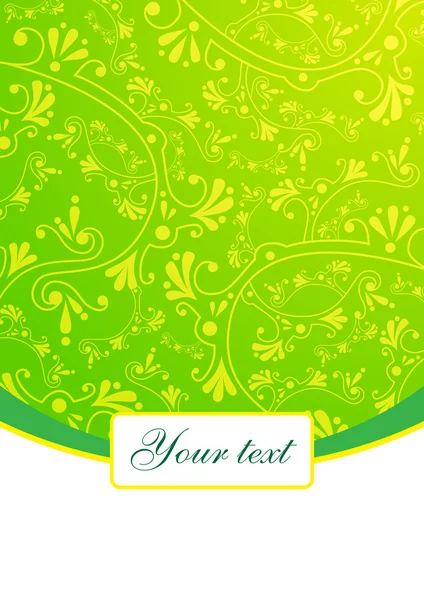 Green lace background — Stock Vector