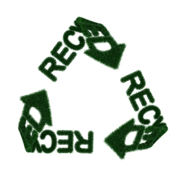 Simbolo di riciclaggio dalla pelliccia — Foto Stock