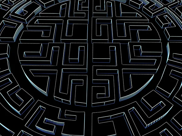 Labirinto rotondo — Foto Stock