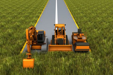 Road construction clipart