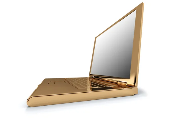 황금 노트북 — 스톡 사진