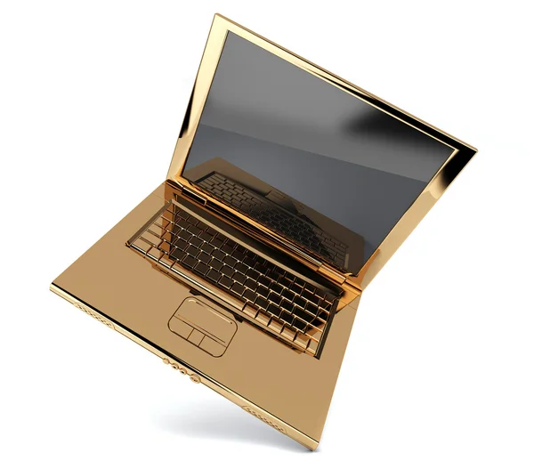 Arany notebook — Stock Fotó