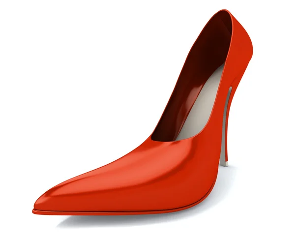 Scarpa da donna rossa — Foto Stock
