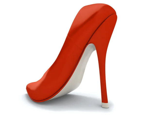 Czerwone buty kobiety — Zdjęcie stockowe