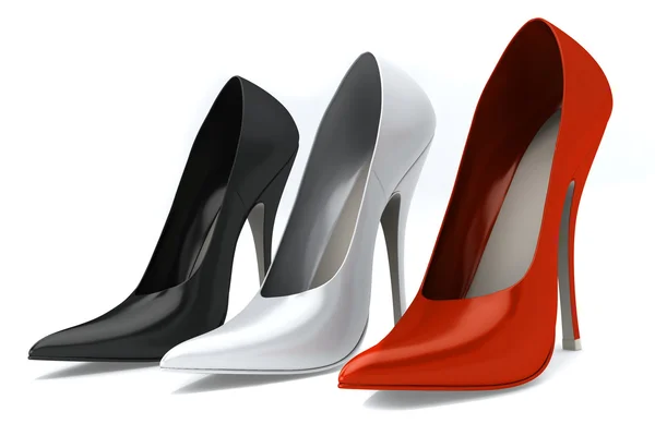 Color woman 's shoes — стоковое фото