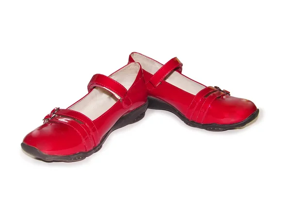 Czerwone buty kobiety — Zdjęcie stockowe