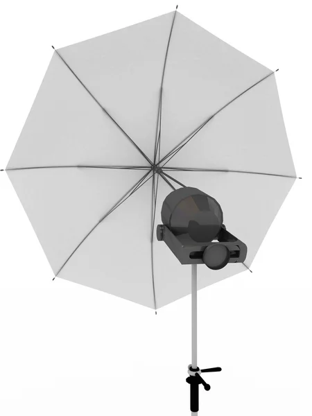 Weißer Regenschirm für die Fotografie — Stockfoto