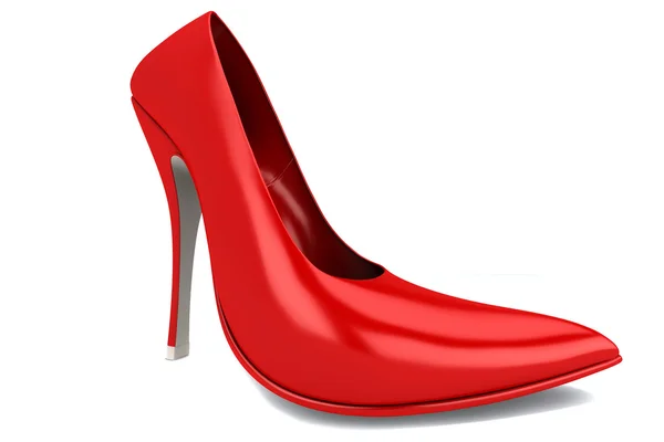 Röd kvinnors sko — Stockfoto