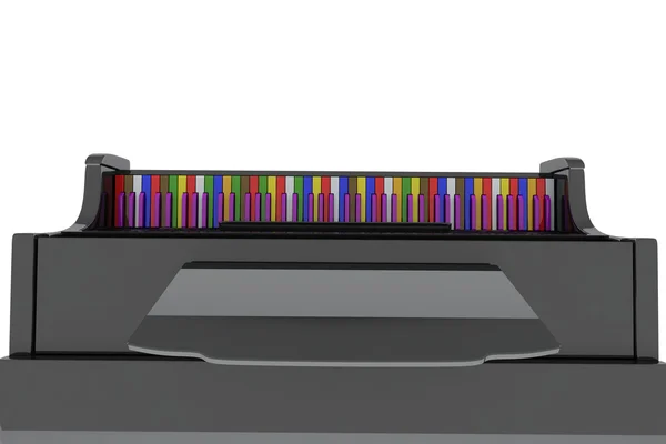 Gran piano con teclas de color — Foto de Stock