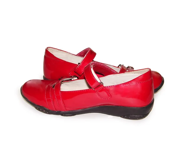 Rote Schuhe der Frau — Stockfoto