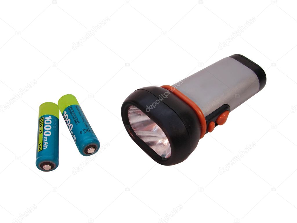 Electric lights and two batteries