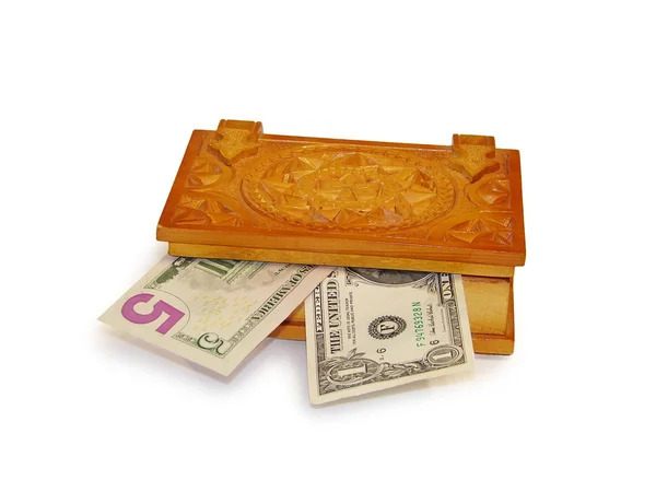 Casket with money — Stock Photo, Image