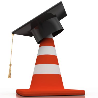 Bachelor's hat and cone clipart